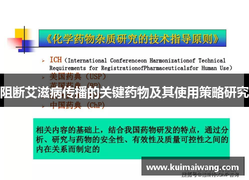 阻断艾滋病传播的关键药物及其使用策略研究